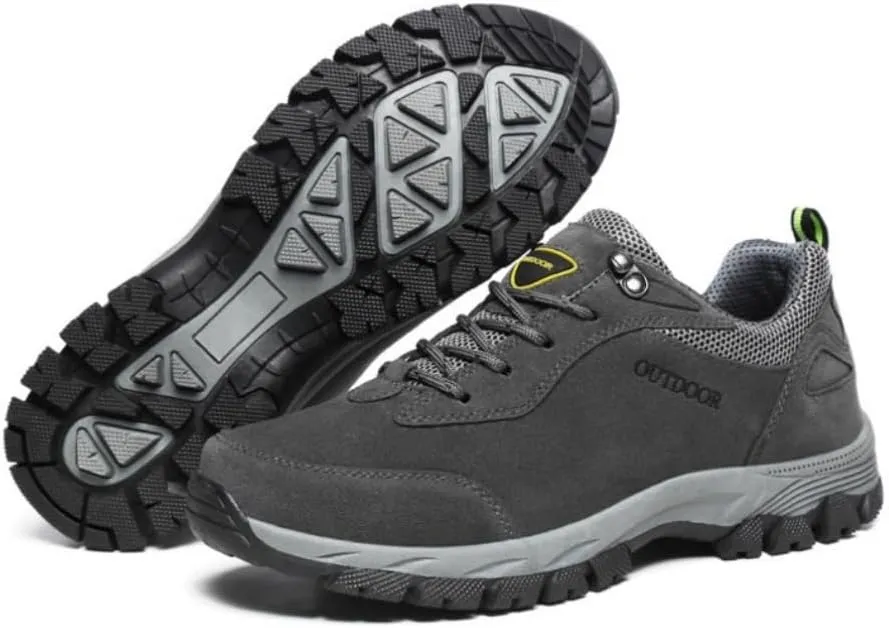 Mens Hiking Shoes, Low Top Waterproof Hiking Shoes, Lightweight Anti-Slip Outdoor Walking Work Sneakers Size 7-10.5