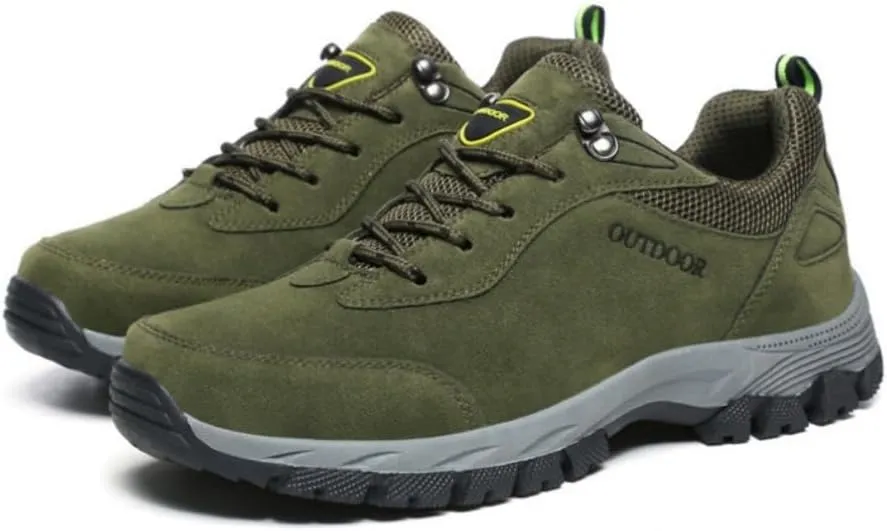 Mens Hiking Shoes, Low Top Waterproof Hiking Shoes, Lightweight Anti-Slip Outdoor Walking Work Sneakers Size 7-10.5