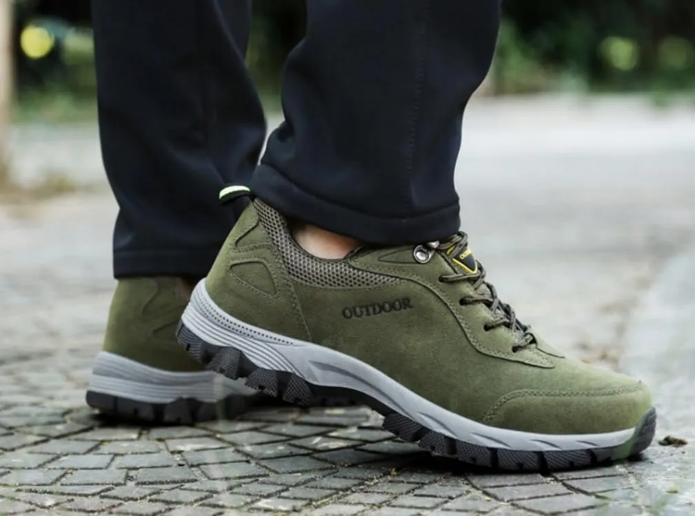 Mens Hiking Shoes, Low Top Waterproof Hiking Shoes, Lightweight Anti-Slip Outdoor Walking Work Sneakers Size 7-10.5