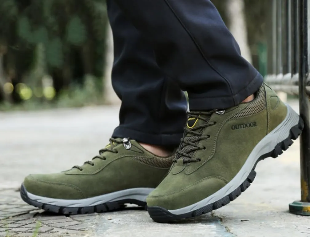 Mens Hiking Shoes, Low Top Waterproof Hiking Shoes, Lightweight Anti-Slip Outdoor Walking Work Sneakers Size 7-10.5