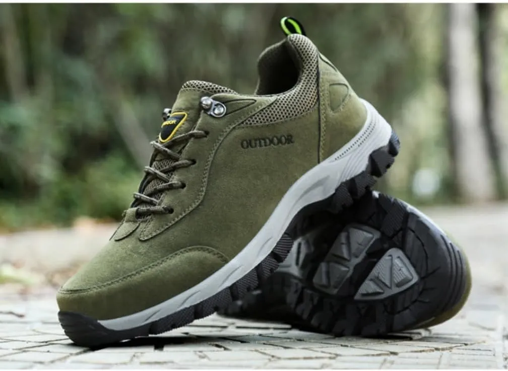 Mens Hiking Shoes, Low Top Waterproof Hiking Shoes, Lightweight Anti-Slip Outdoor Walking Work Sneakers Size 7-10.5