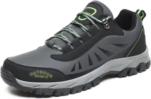Men's Hiking Shoes, Men's Shoes, Low-Top, Leisure, Hiking, Sports, Travel, Wilderness (Color : Gris, Size : 9.5)