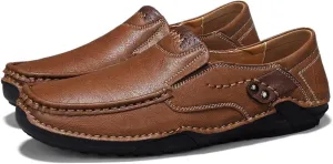 Men's Leather Loafers Slip On Shoes,Casual Fashion Business Arkget Office Driving Shoes for Men??includes Extra Insole??