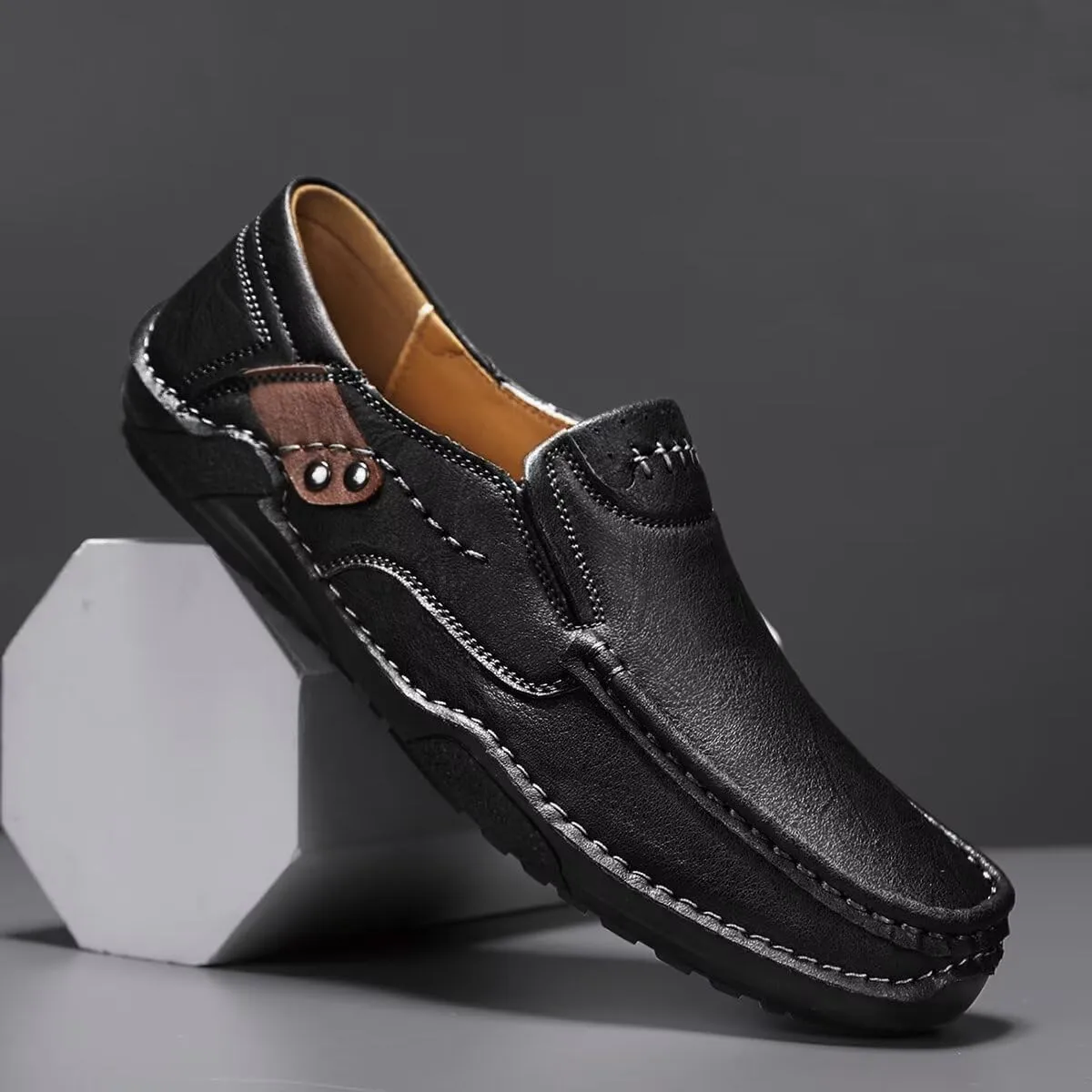 Men's Leather Loafers Slip On Shoes,Casual Fashion Business Arkget Office Driving Shoes for Men??includes Extra Insole??