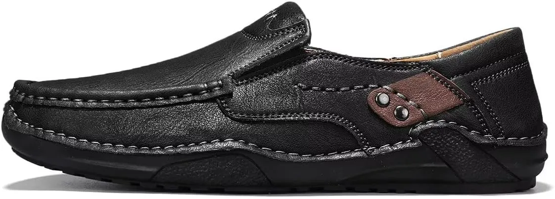 Men's Leather Loafers Slip On Shoes,Casual Fashion Business Arkget Office Driving Shoes for Men??includes Extra Insole??