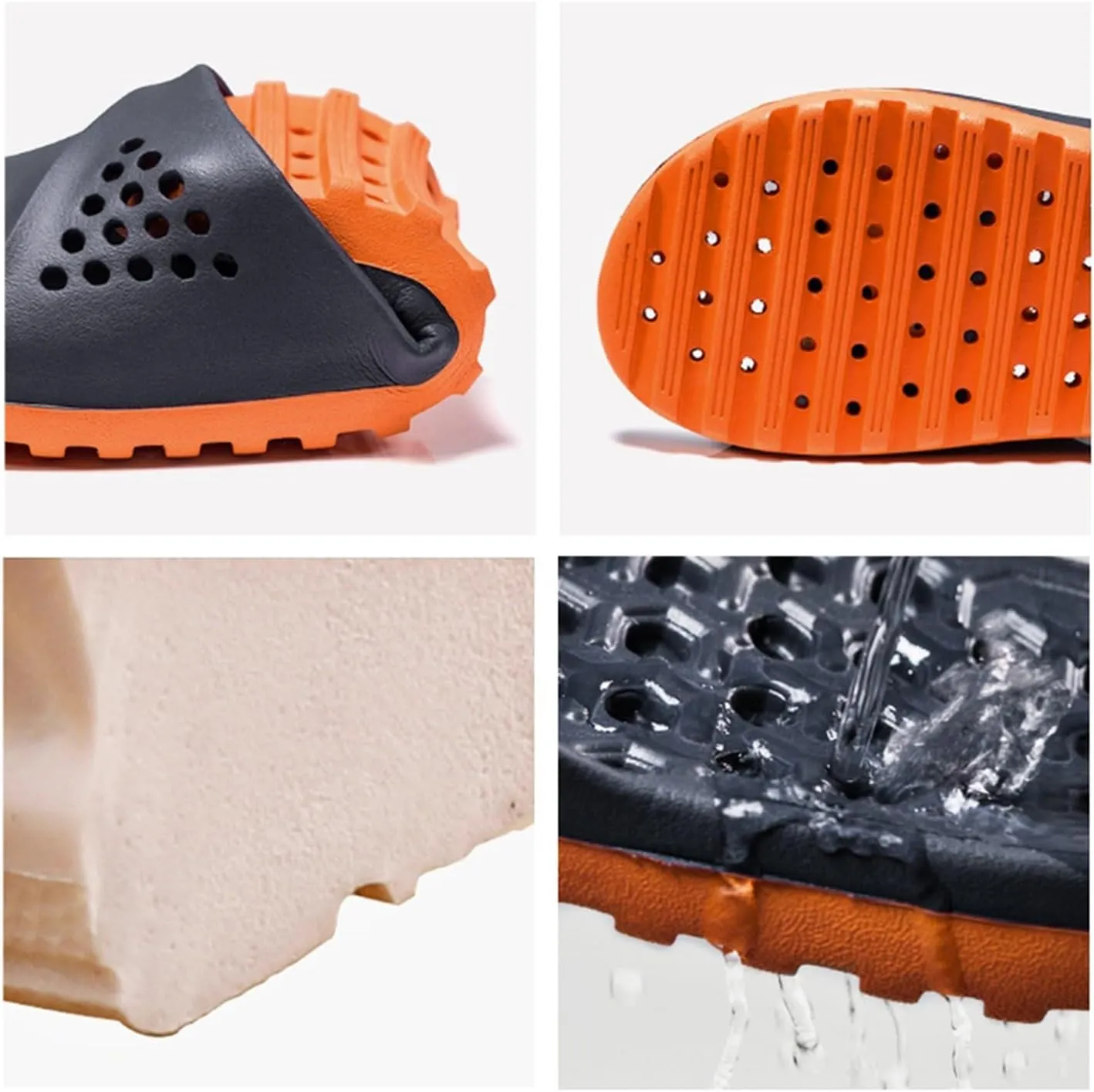 Mens Shower Shoes Womens Slides Cloud Slippers for Men Slides for Women Spa Bathroom Living Room Slippers