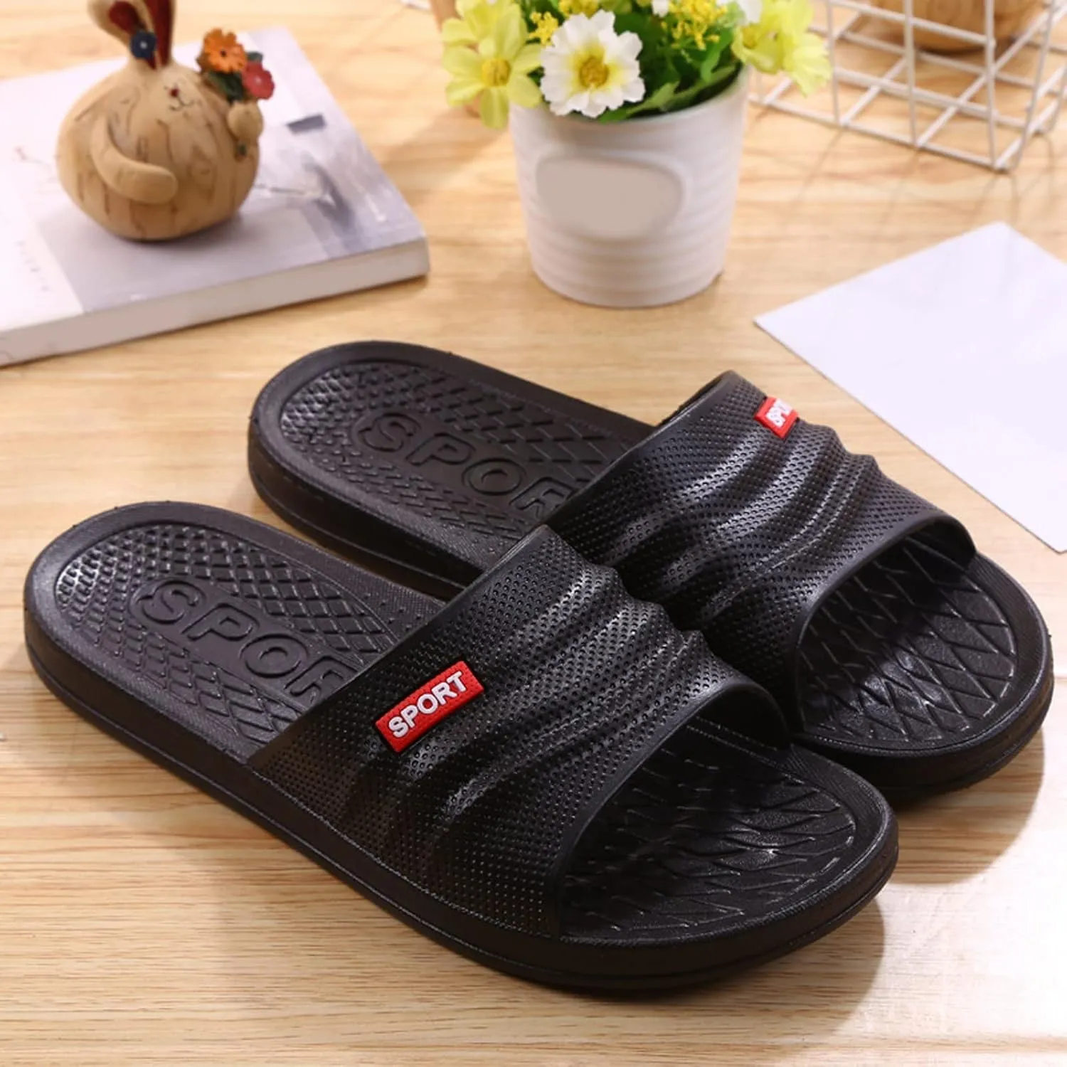 Mens Slides Shower Shoes Women Mens Shower Shoes Slides for Women Pool Non Slip Ultimate Comfort Slippers