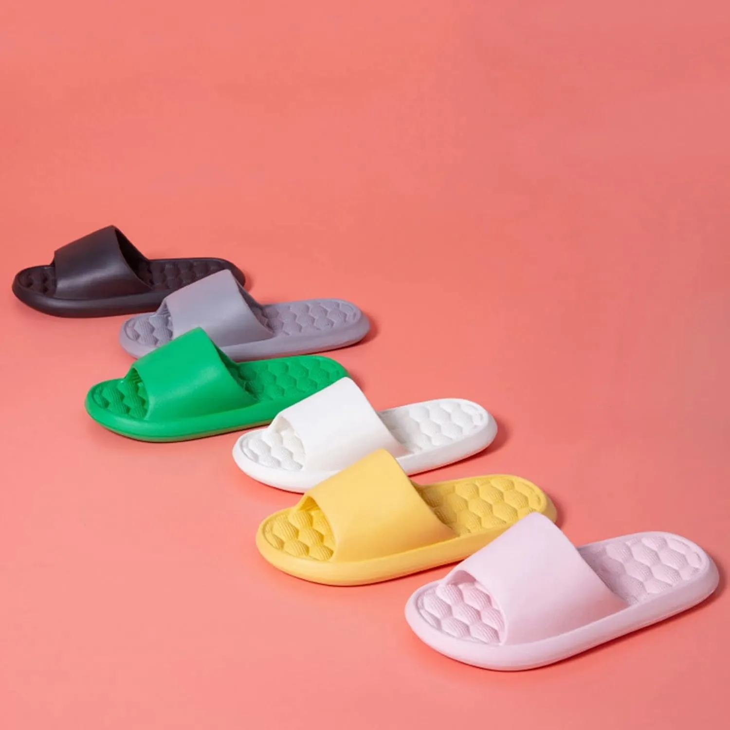 Mens Slippers Slides for Women Bathroom Slippers Men Shower Shoes Women Public House Slides Indoor