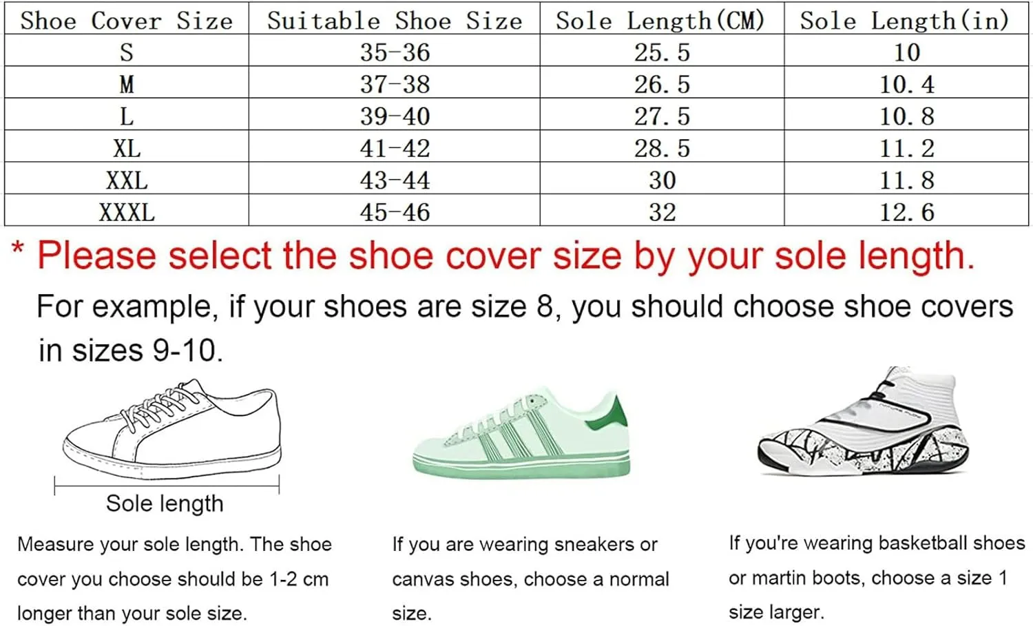 Non Slip Waterproof Booties for Shoes Covers, Reusable & Foldable Rain Shoes Cover, Boot Covers for Men Women Outdoor Cycling Camping Fishing Garden Travel(White,Medium)