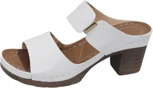 Orthopedic Sandals for Women Block Heel Open Toe Chunky Heel Sandals for Women Arch Support Comfortable Fashion Non Slip Fish Mouth Platform Sandal Dressy Beach Walking Trendy Slippers