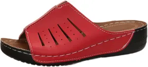 Orthopedic Sandals for Women Dressy Damping Sole Upgradation Stretch Lightweight Arch Support Walking Summer Platform Wedge Slippers Open Toe Mule Support Non-Slip Comfortable Outdoor Beach