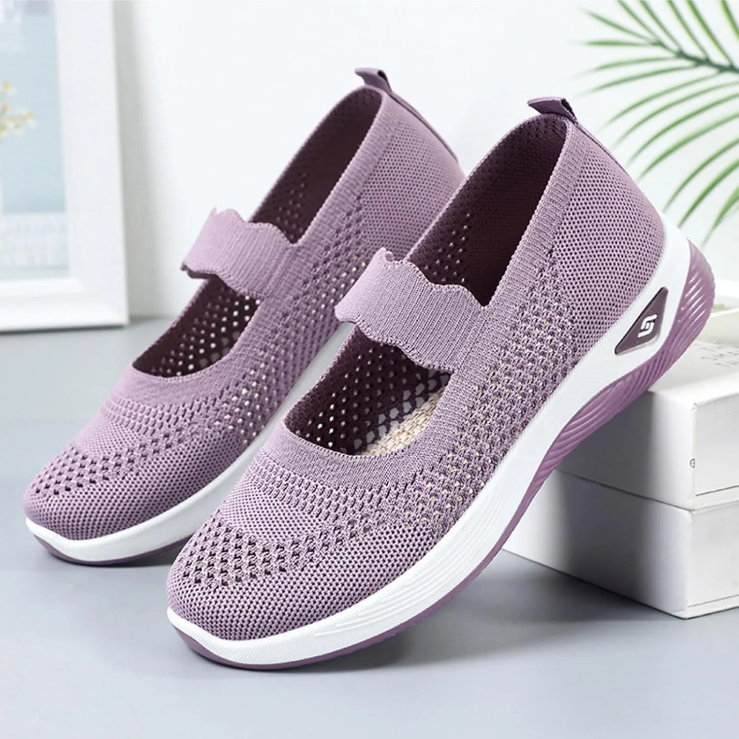 Orthopedic Shoes for Women 2025 Comfortable Breathable Walking Comfortable Slip on Sneakers Lightweight Sneaker Non Slip Shoes with Arch Support Sneakers