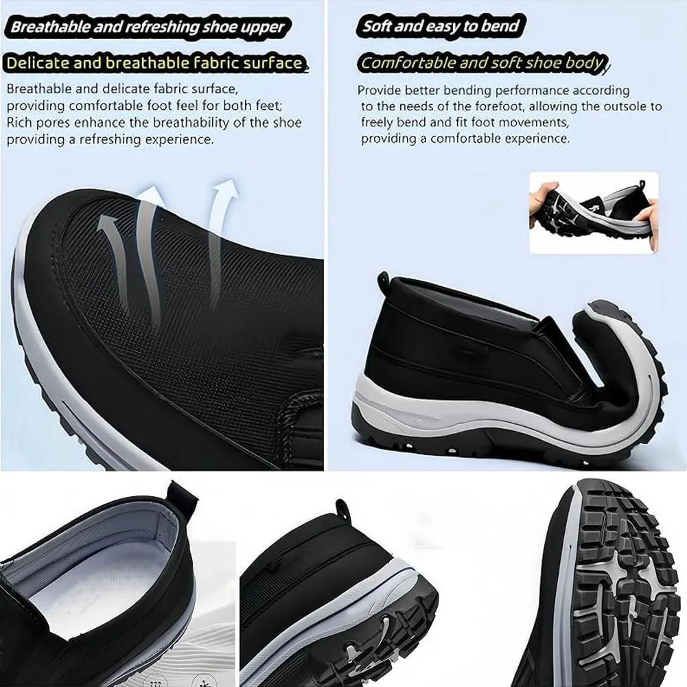 Orthopedic Walking Shoes Hiking Shoes Mens, Men's Slip on Lightweight Breathable Casual for Outdoor Hiking