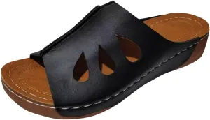 Orthopedic Wedge Sandals for Women Dressy Summer Comfortable Walking Wide Width Arch Support Platform Flip Flop Dressy Casual Bunion Breathable Slippers Beach Fishmouth Wedges Sandal