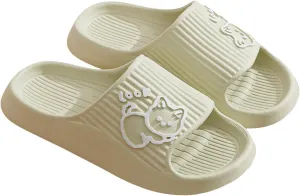 Pillow Slippers for Women and Men Shower Slides Non Slip Quick Drying Bathroom Ballerina Summer Slippers for Women