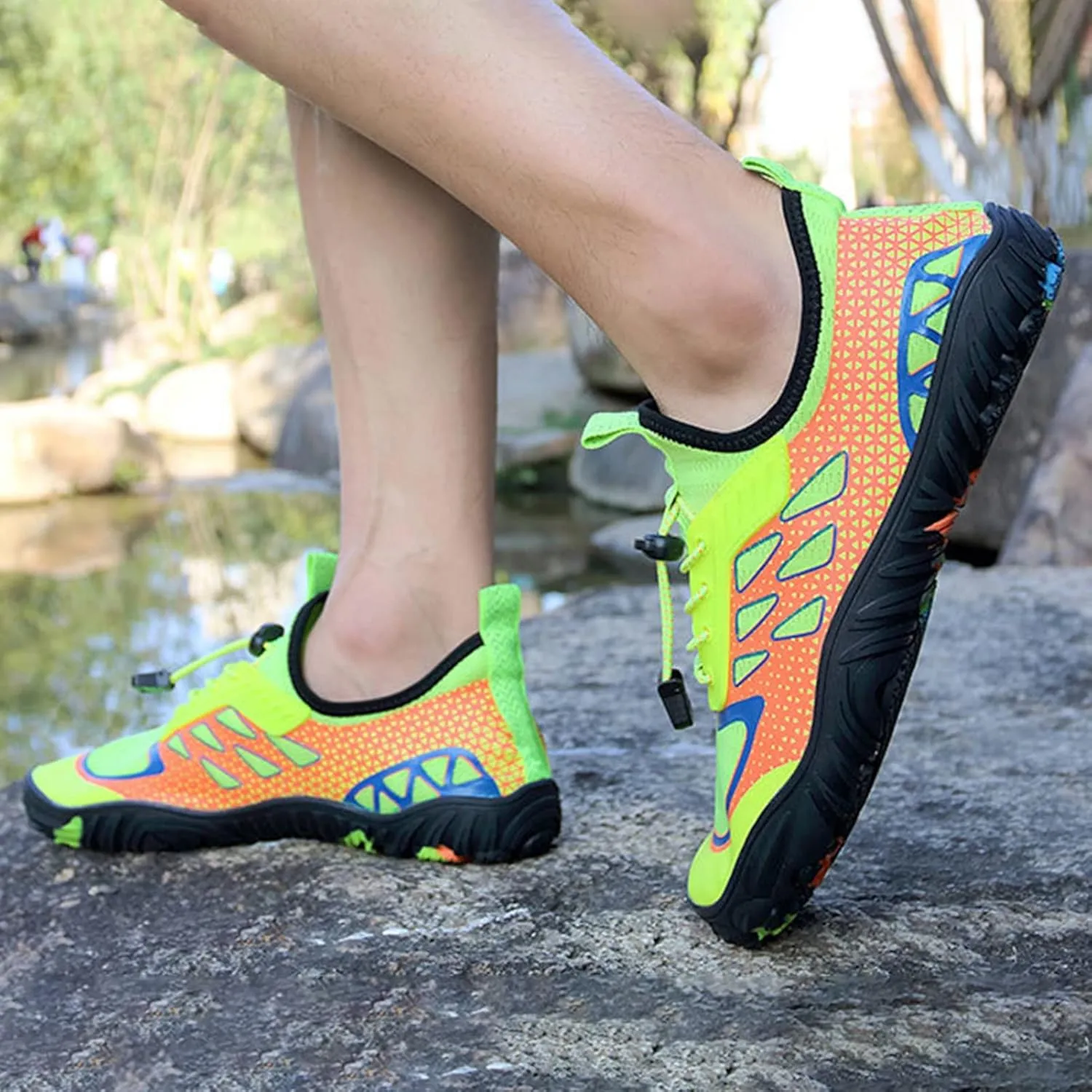 Quick-Dry Cycling Shoes,Outdoor Sport Beach Surf Barefoot Shoes,Summer Lightweight Breathable Aqua Swim Water Shoes,Unisex Adult,with Draining Hole,for Fitness/Exercise