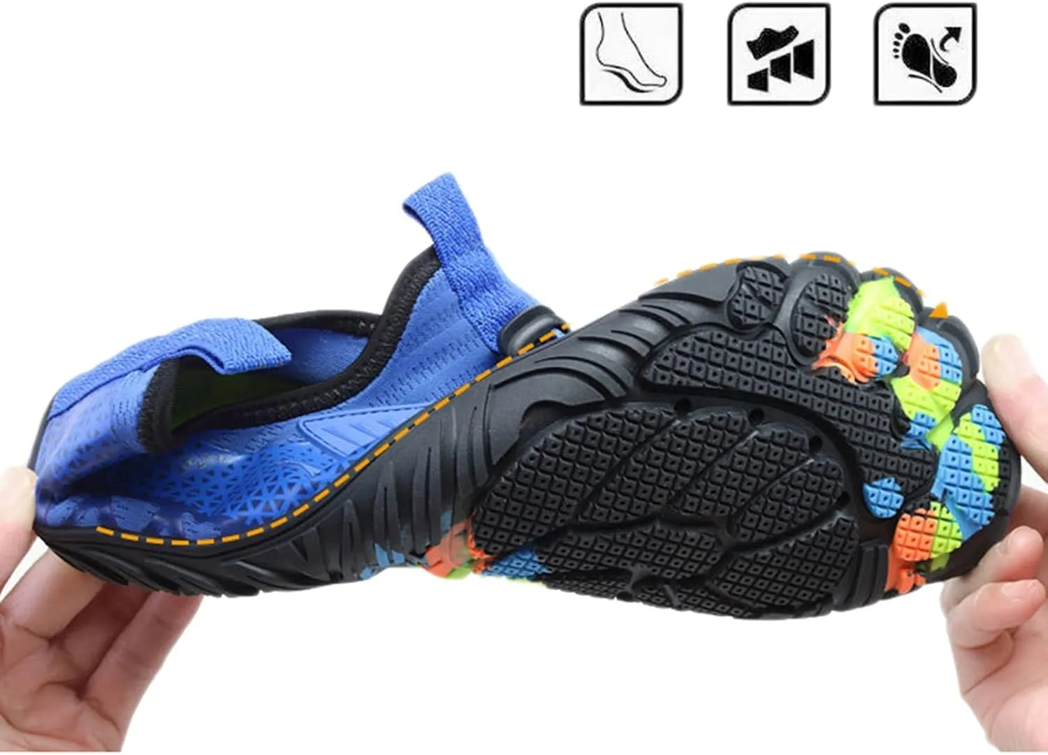 Quick-Dry Cycling Shoes,Outdoor Sport Beach Surf Barefoot Shoes,Summer Lightweight Breathable Aqua Swim Water Shoes,Unisex Adult,with Draining Hole,for Fitness/Exercise