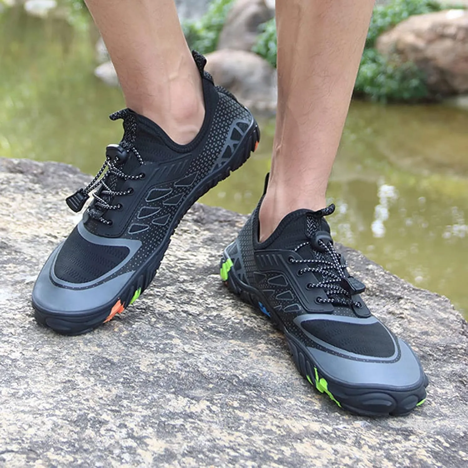 Quick-Dry Cycling Shoes,Outdoor Sport Beach Surf Barefoot Shoes,Summer Lightweight Breathable Aqua Swim Water Shoes,Unisex Adult,with Draining Hole,for Fitness/Exercise