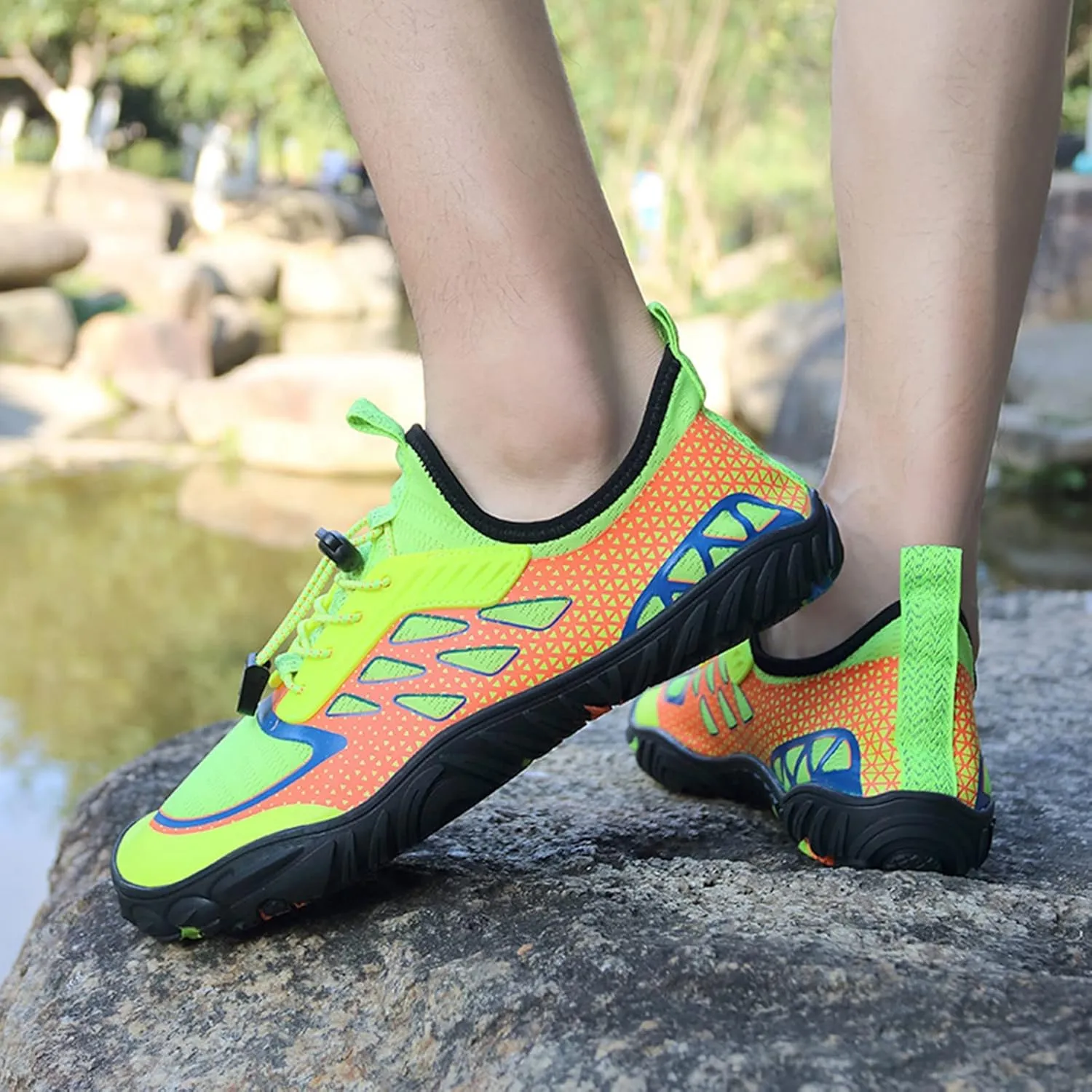 Quick-Dry Cycling Shoes,Outdoor Sport Beach Surf Barefoot Shoes,Summer Lightweight Breathable Aqua Swim Water Shoes,Unisex Adult,with Draining Hole,for Fitness/Exercise