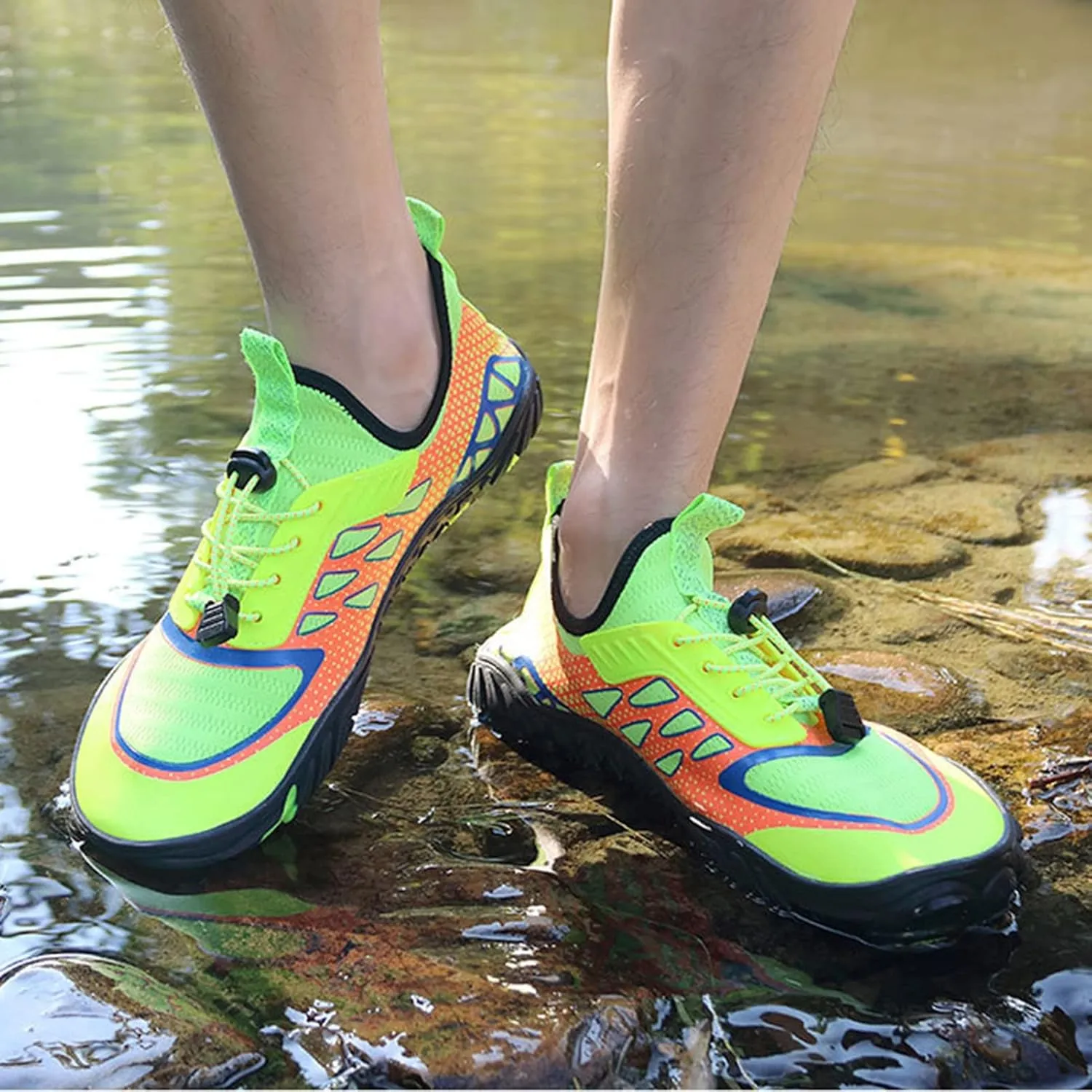 Quick-Dry Cycling Shoes,Outdoor Sport Beach Surf Barefoot Shoes,Summer Lightweight Breathable Aqua Swim Water Shoes,Unisex Adult,with Draining Hole,for Fitness/Exercise