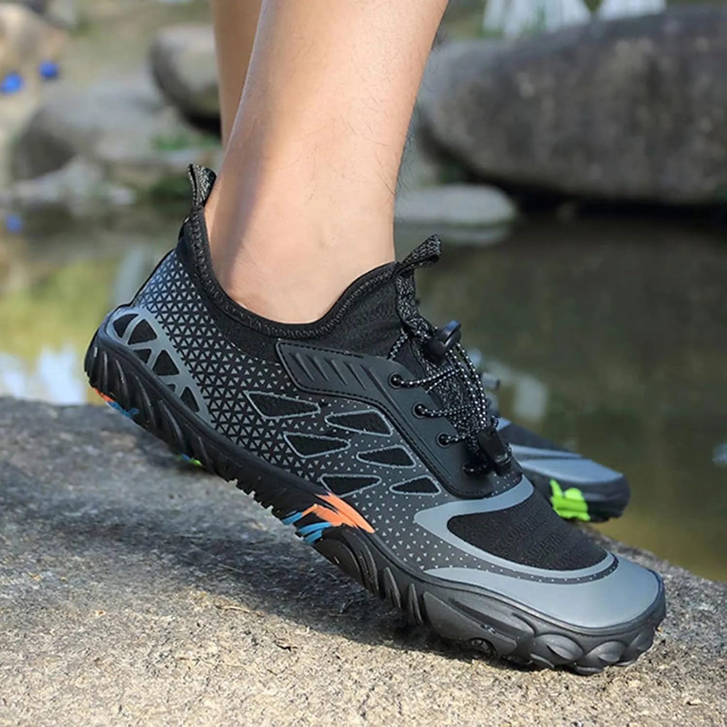 Quick-Dry Cycling Shoes,Outdoor Sport Beach Surf Barefoot Shoes,Summer Lightweight Breathable Aqua Swim Water Shoes,Unisex Adult,with Draining Hole,for Fitness/Exercise