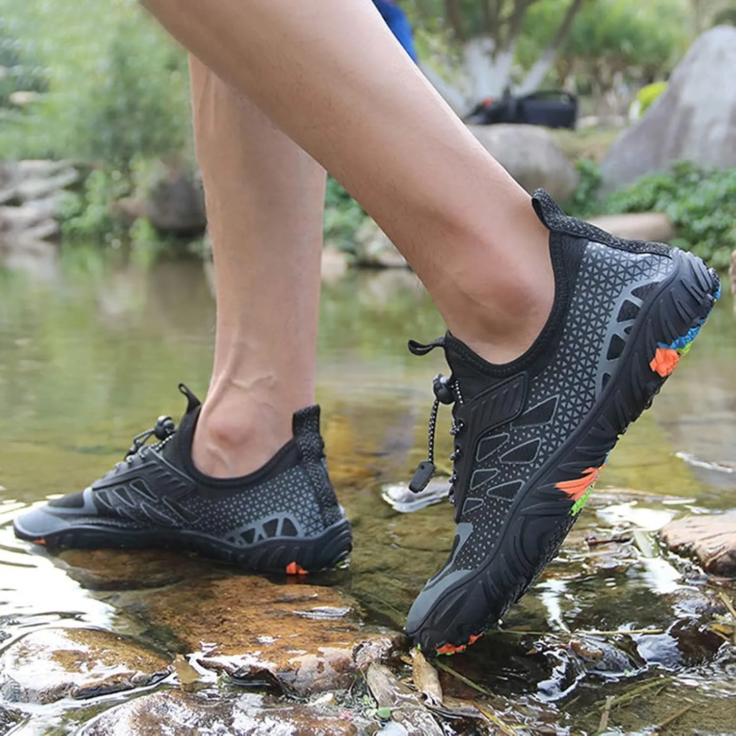 Quick-Dry Cycling Shoes,Outdoor Sport Beach Surf Barefoot Shoes,Summer Lightweight Breathable Aqua Swim Water Shoes,Unisex Adult,with Draining Hole,for Fitness/Exercise