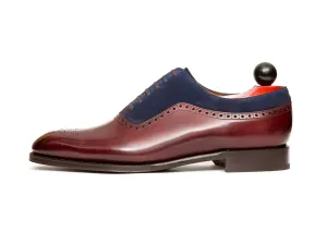 Roosevelt - MTO - Burgundy Calf / Dark Blue Suede - NGT Last - Single Leather Sole Roosevelt - MTO - Burgundy Calf / Dark Blue Suede - NGT Last - Single Leather Sole