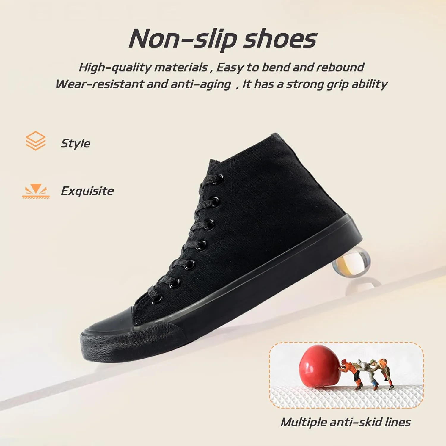 rosyclo Canvas Shoes for Women and Men, High Top Canvas Sneakers Fashion Lace Up Comfortable Womens Classic Casual Tennis Walking Shoes