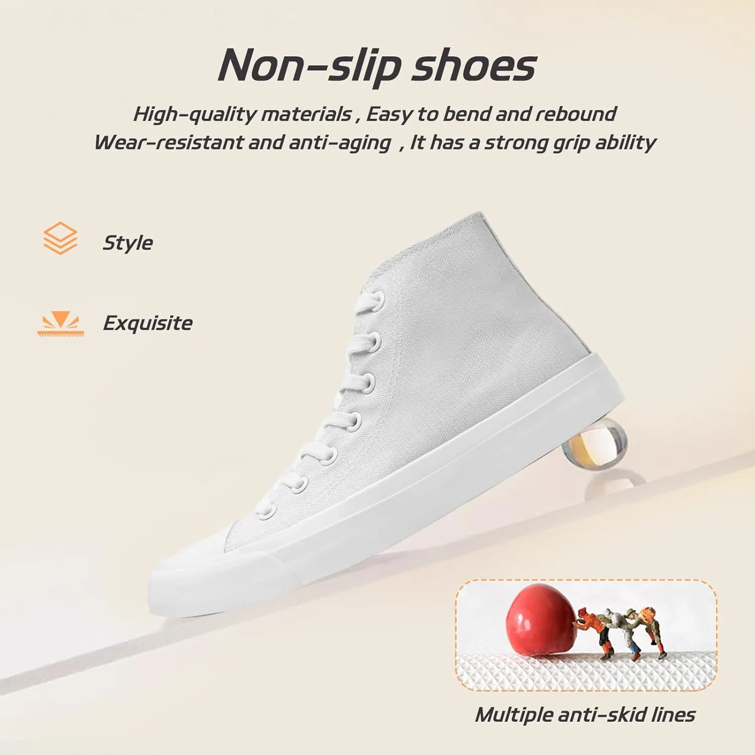 rosyclo Canvas Shoes for Women and Men, High Top Canvas Sneakers Fashion Lace Up Comfortable Womens Classic Casual Tennis Walking Shoes