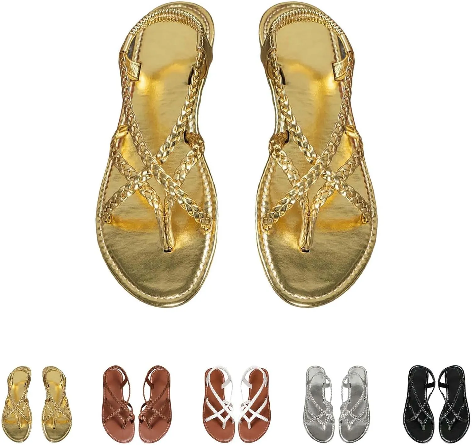 Sandals For Women Clip Toe Flat Roman Shoes Ladies Sandals Ladies Sandals Yoga Mat Mens Flip Flops Casual Sandals