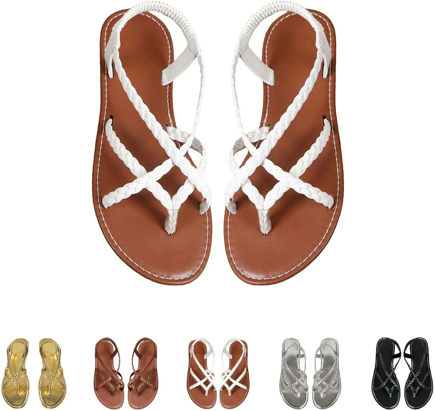 Sandals For Women Clip Toe Flat Roman Shoes Ladies Sandals Ladies Sandals Yoga Mat Mens Flip Flops Casual Sandals