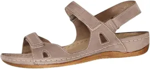 Sandals for Women Orthopedic Shoes Comfortable Dressy Low Open Toe Wedge Sandal Summer Slip On Walking Casual Platform Breathable Trendy Flat Sandal Fish Mouth Going Out Shoe with Adjustable Hook Loop