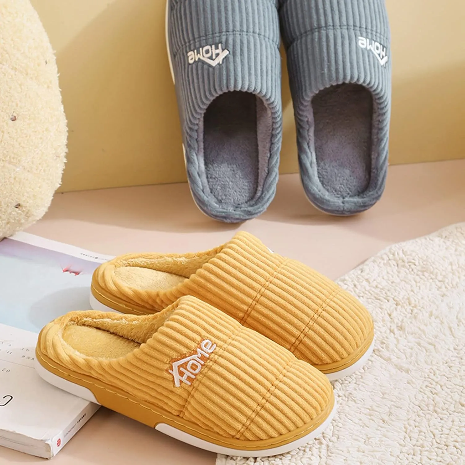 SBGMoSJ Women Slippers Indoor Outdoor Summer House Slippers Slippers for Women Booties Indoor Big Fuzzy Slippers Women Christmas Bathroom Decor Gifts for Men 2023
