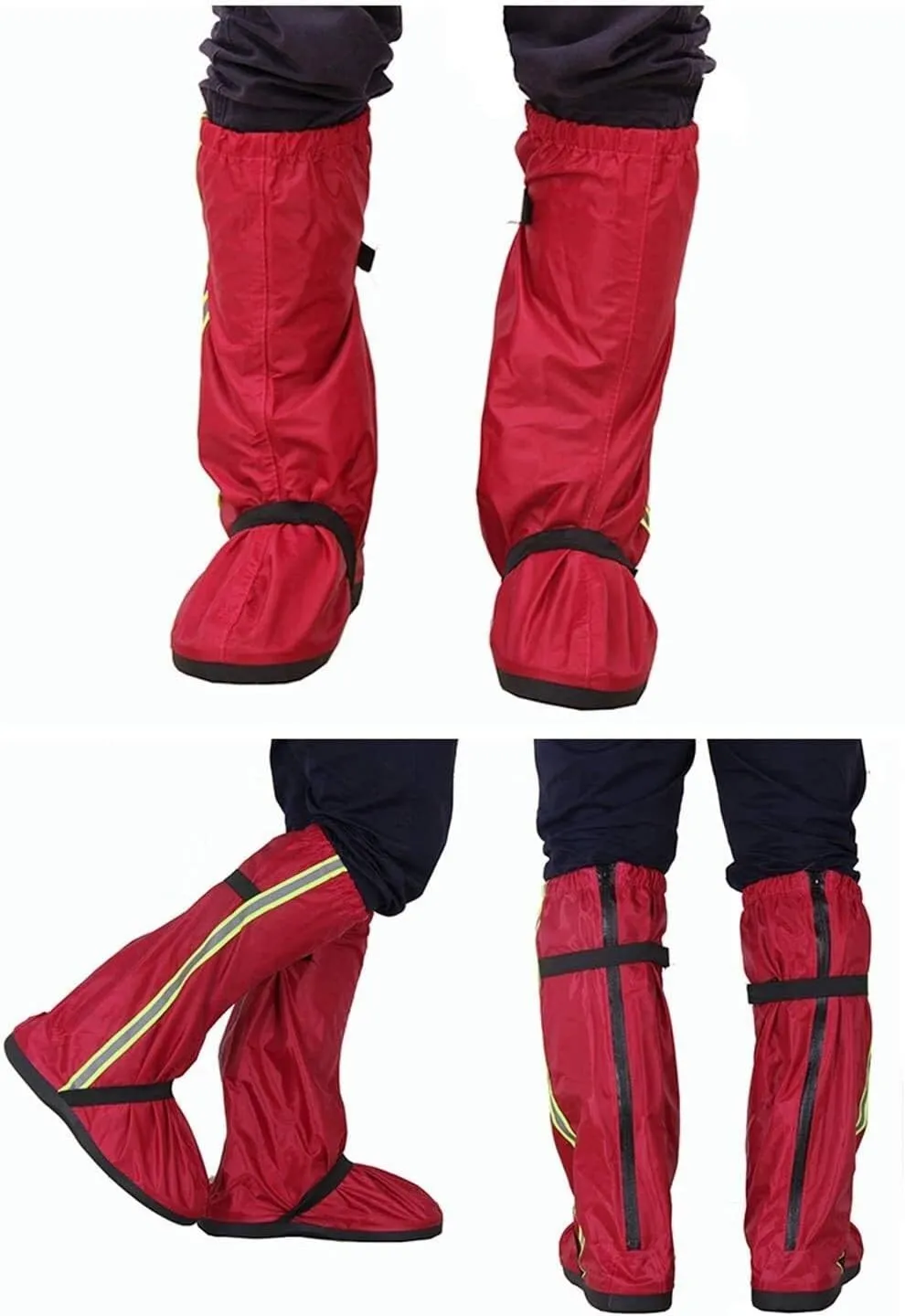 Silicone Waterproof Shoes Covers Cycling Shoe Cover Men and Women Shoes Cover Adult Oxford Cloth Rain Boots Set Snow Cover Foot Thickening Non-Slip Gaiters (Size : A(Medium))