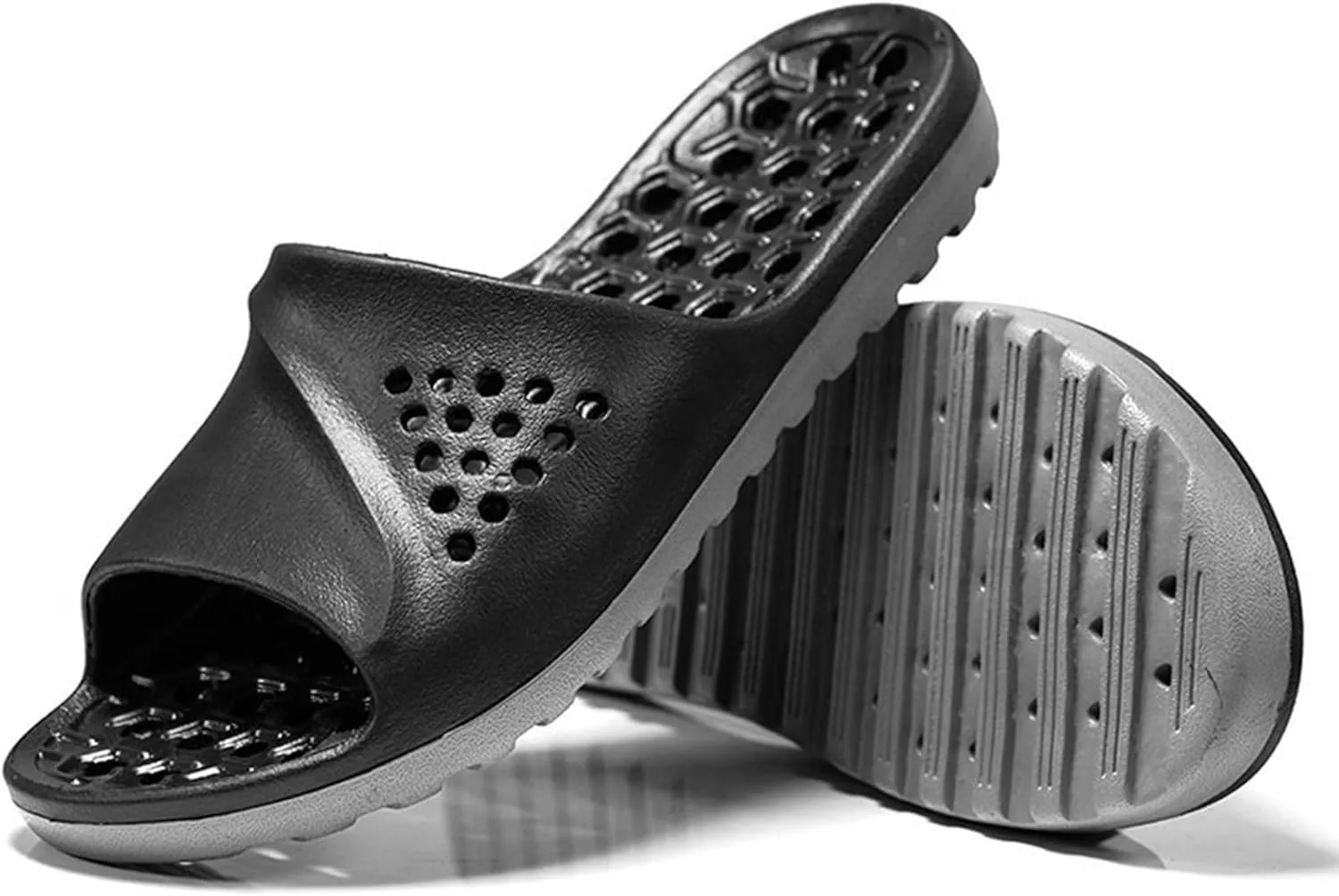 Slides for Men Shower Shoes Women Mens Slippers Slides for Women Living Room Drainage Hole Ultra Comfort Slippers