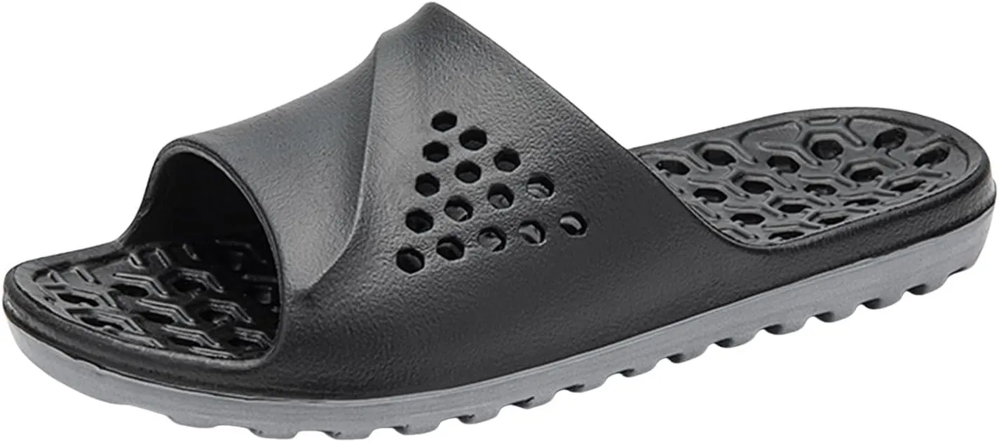 Slides for Men Shower Shoes Women Mens Slippers Slides for Women Living Room Drainage Hole Ultra Comfort Slippers