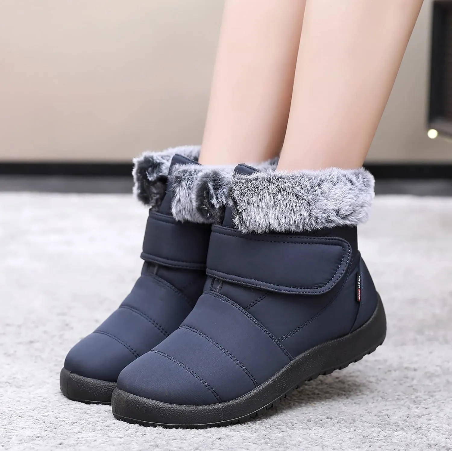 Snow Boots for Women Waterproof Insulated Tall Snow Boots for Women Waterproof 8.5 Winter Waterproof Booties Women Ankle Boots Winter Boots for Women Waterproof Botas De Invierno