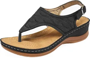 Summer Sandals for Women Orthopedic Slip on Flip Flops for Women Comfy Pluse Size Women's Flats