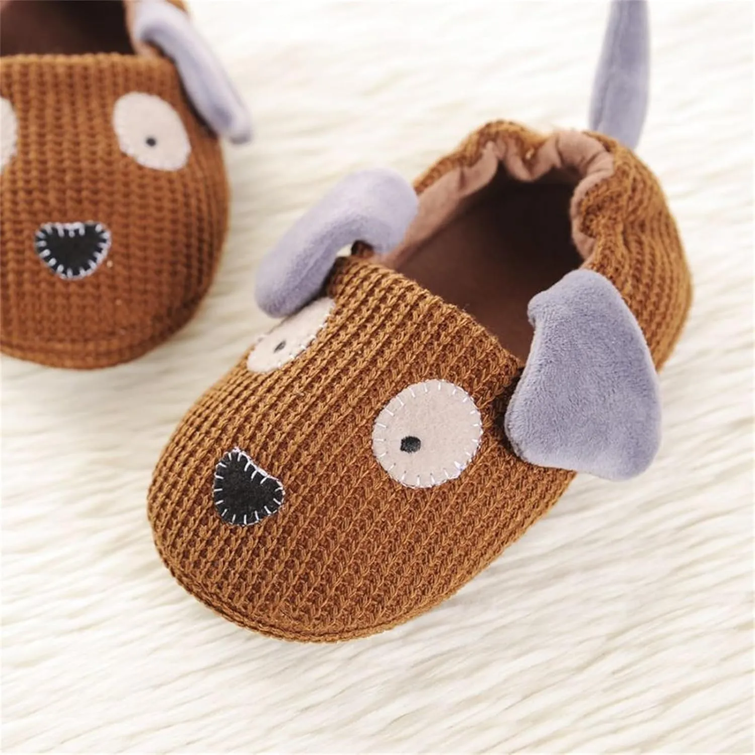 Toddler Boys Girls House Slippers Indoor Home Shoes Kids Puppy Wrapped Root Slippers Baby Soft Slip on Slippers Girls