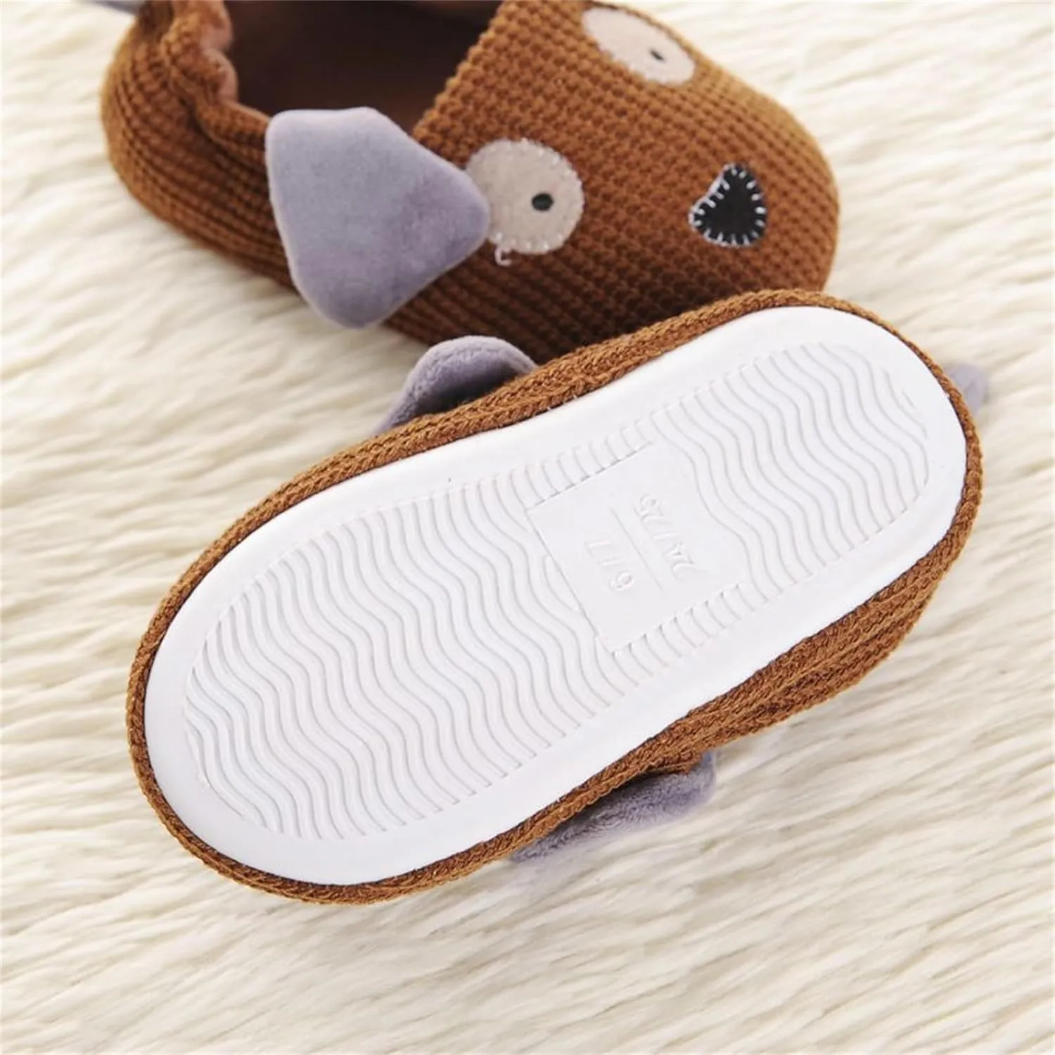 Toddler Boys Girls House Slippers Indoor Home Shoes Kids Puppy Wrapped Root Slippers Baby Soft Slip on Slippers Girls