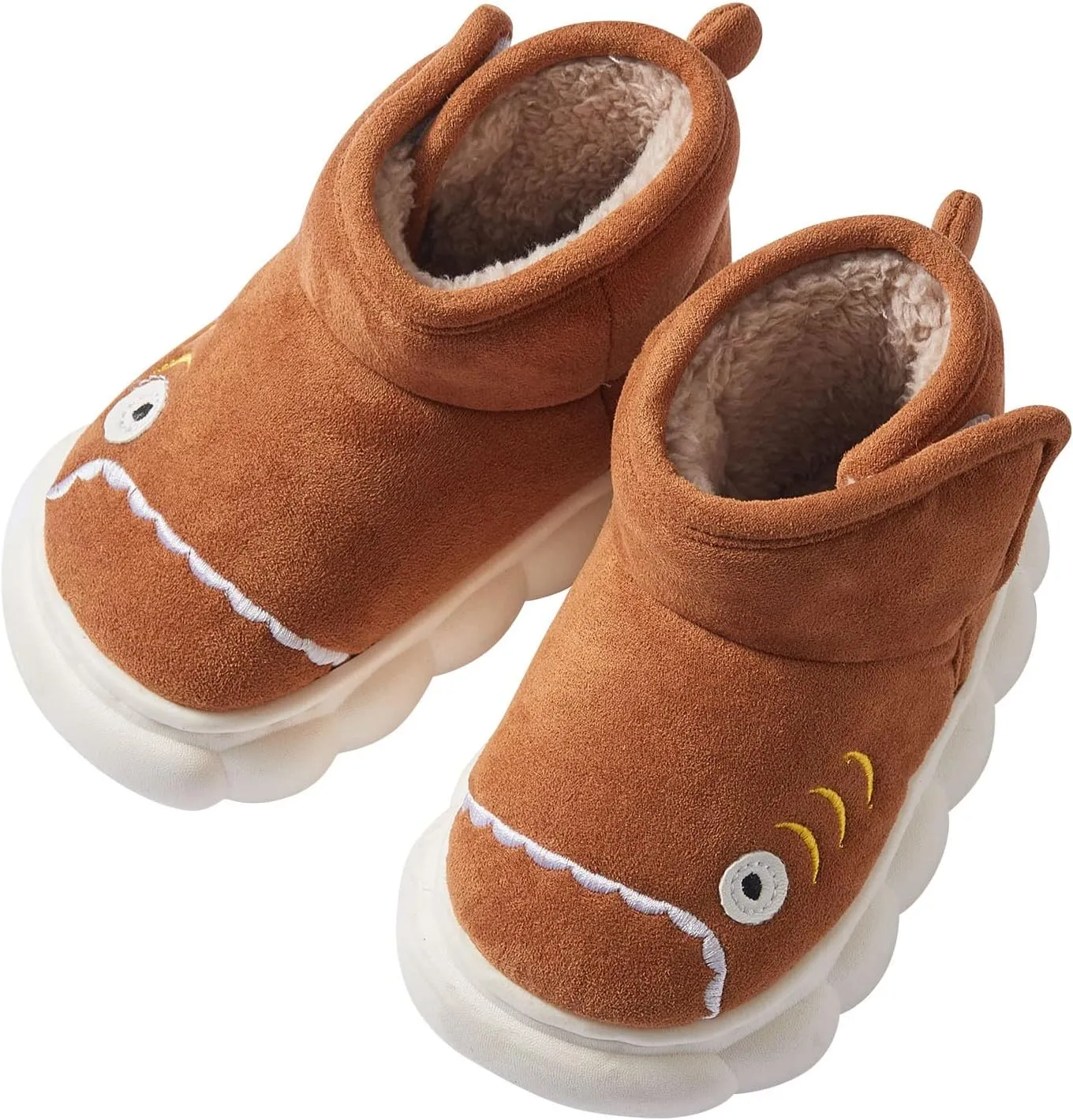 Toddler Boys Girls Winter Plush Boots for Cold Weather Kids Cartoon Animal Warm Faux ?????? Shoes with Hook/Loop