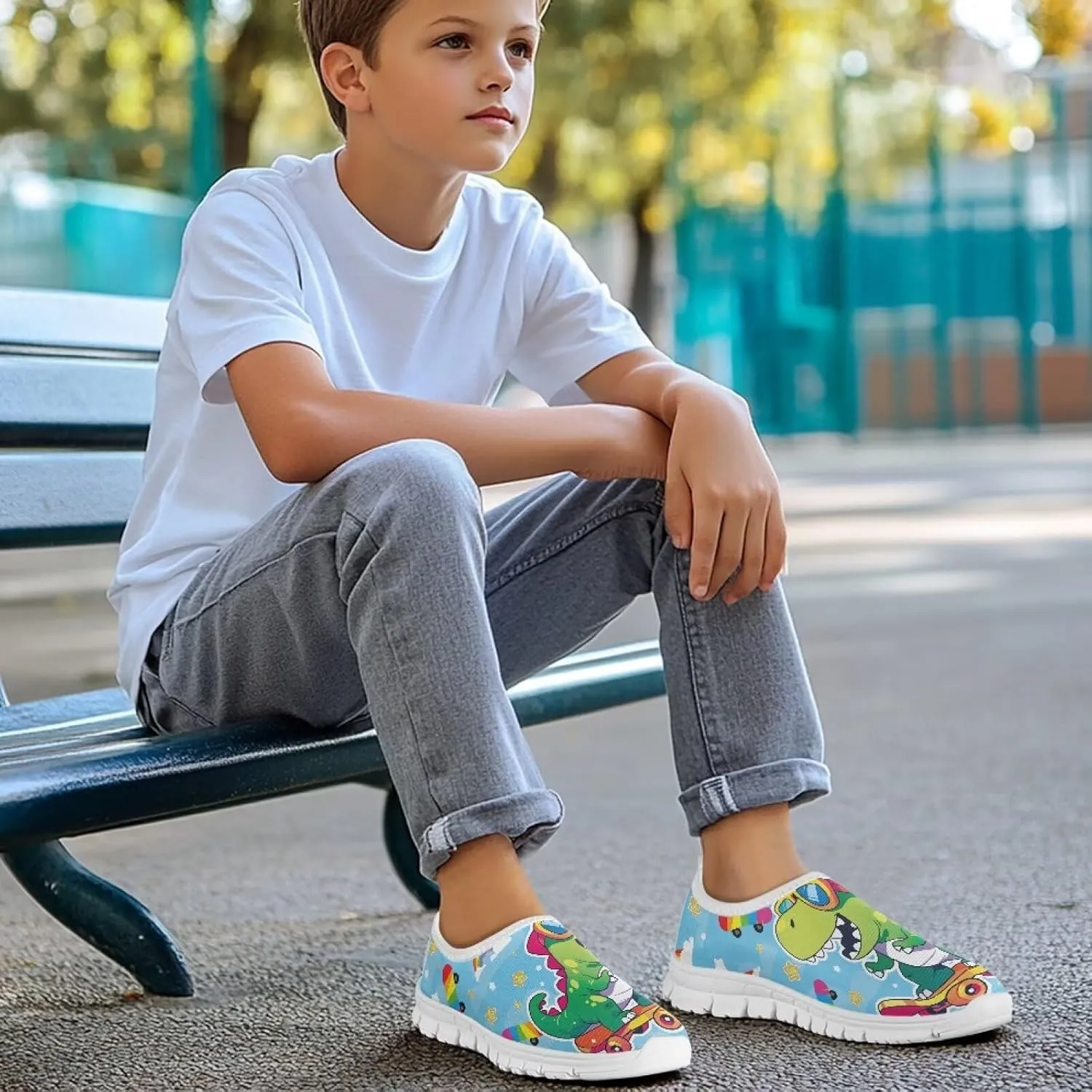 Toddler's Slip-On Low Top Sneakers Walking Casual Soft Hiking Shoes Breathable Lightweight Shoes Flat Shoes Holiday Cycling Shoes US Size 11-15