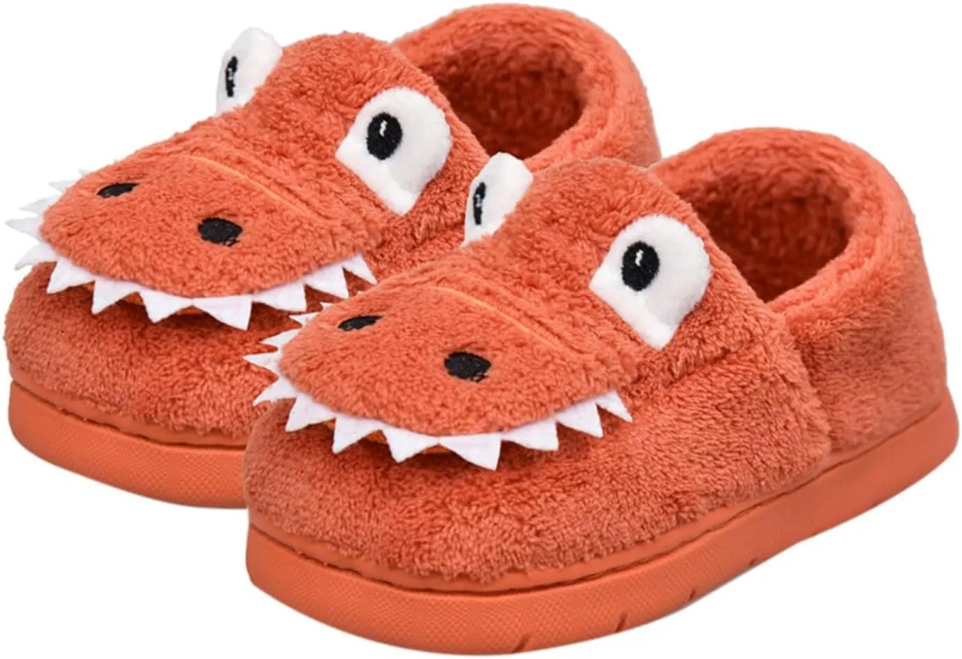 Unisex-Child Plush Faux ?????? Slip on House Slippers Boys Girls Cow ??rocodile Style Indoor Holiday Slippers