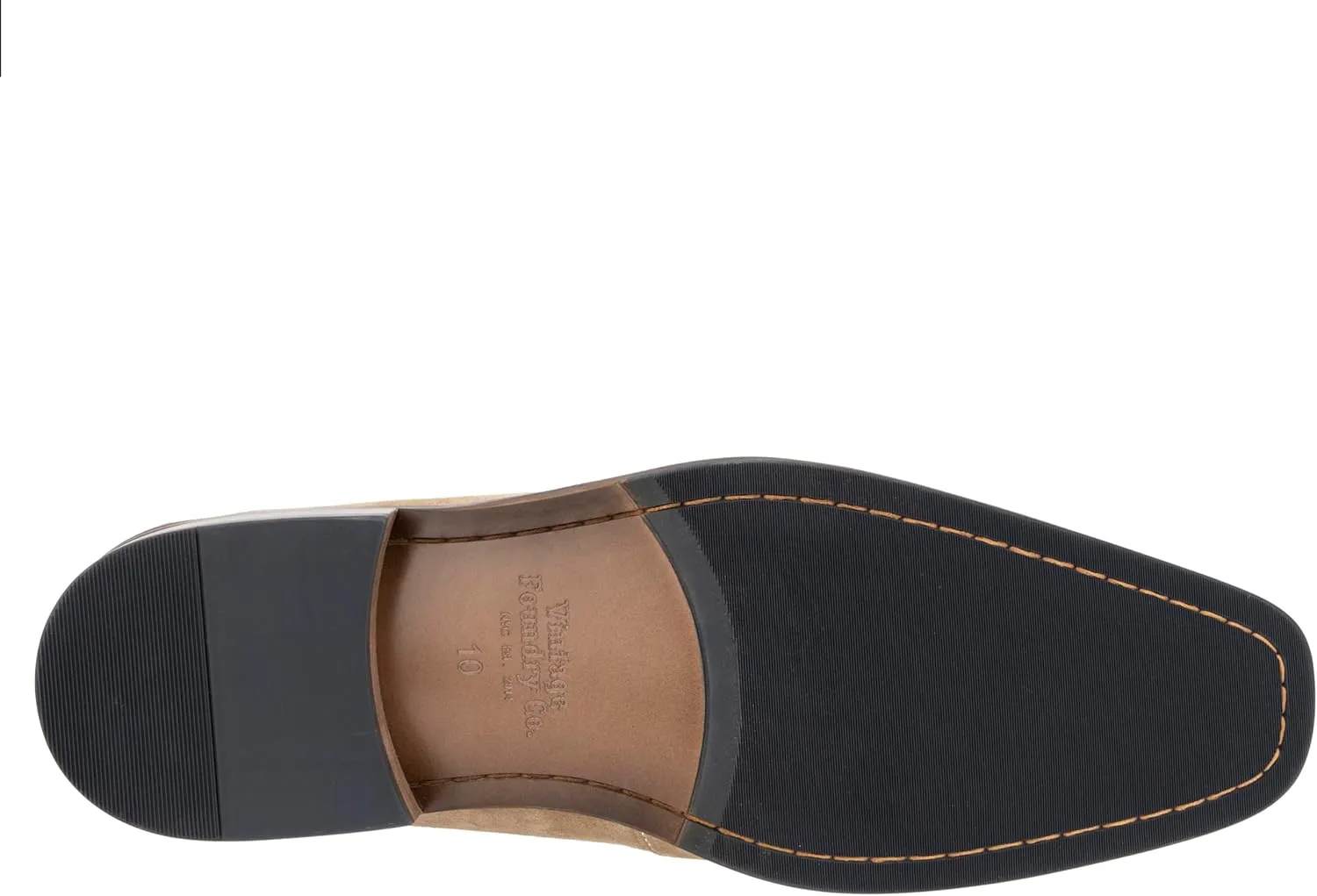VINTAGE FOUNDRY CO. EST. 2014 Mens Davis Loafer, Square Toe Dress Shoe, Rubber Outsole