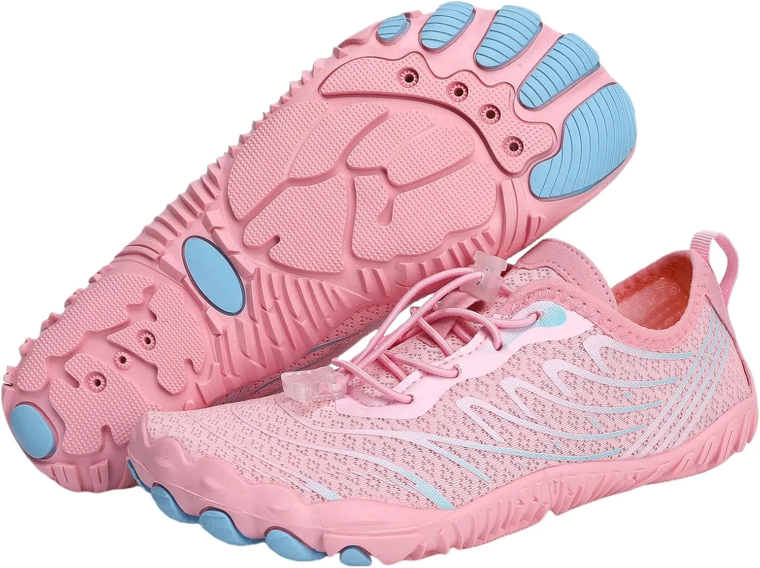 Water Hiking Shoes for Women Men, Unisex Grounded Footwear with Wide Toe Box & Non-Slip, Breathable Quick Dry Aqua Swim Shoes, Barefoot Sneakers for Walking Trail Running Swimming Outdoor