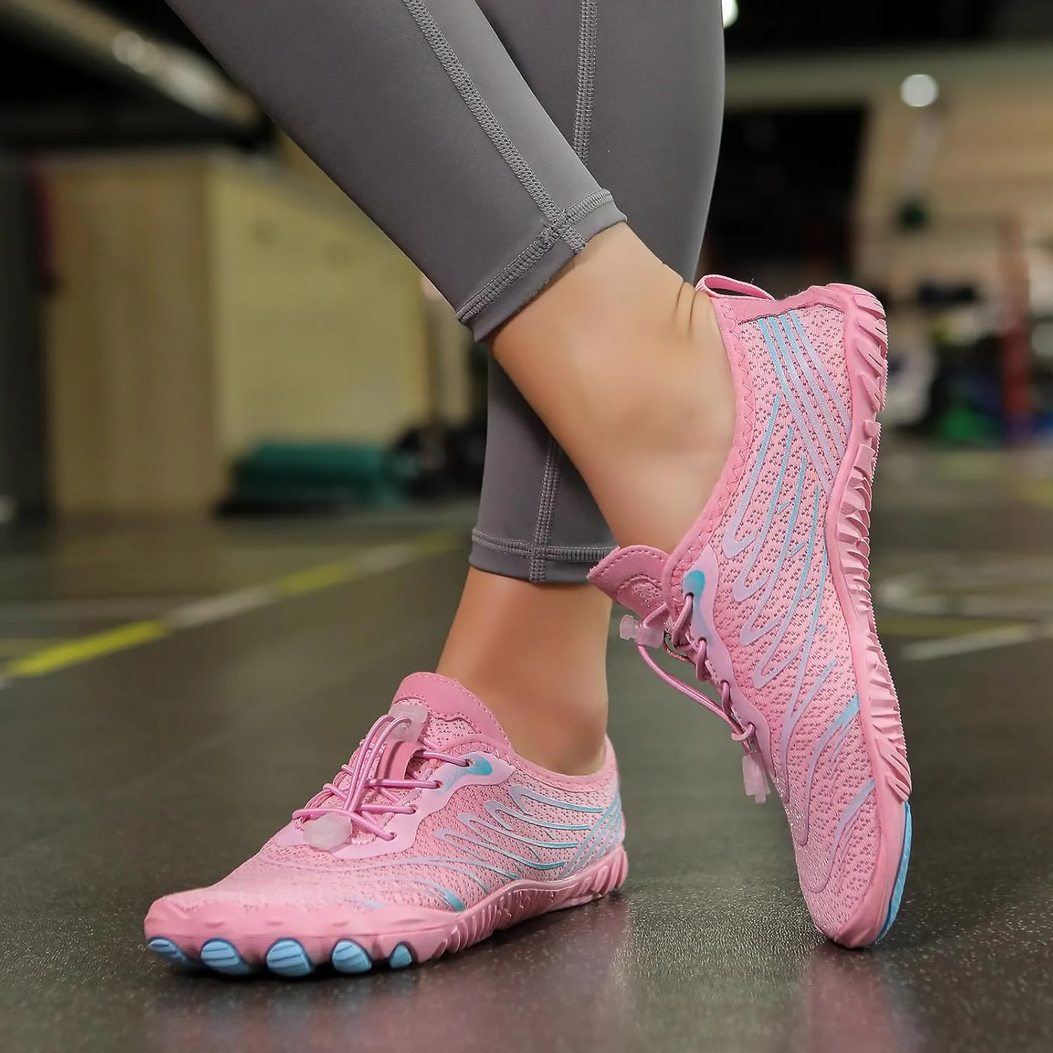 Water Hiking Shoes for Women Men, Unisex Grounded Footwear with Wide Toe Box & Non-Slip, Breathable Quick Dry Aqua Swim Shoes, Barefoot Sneakers for Walking Trail Running Swimming Outdoor