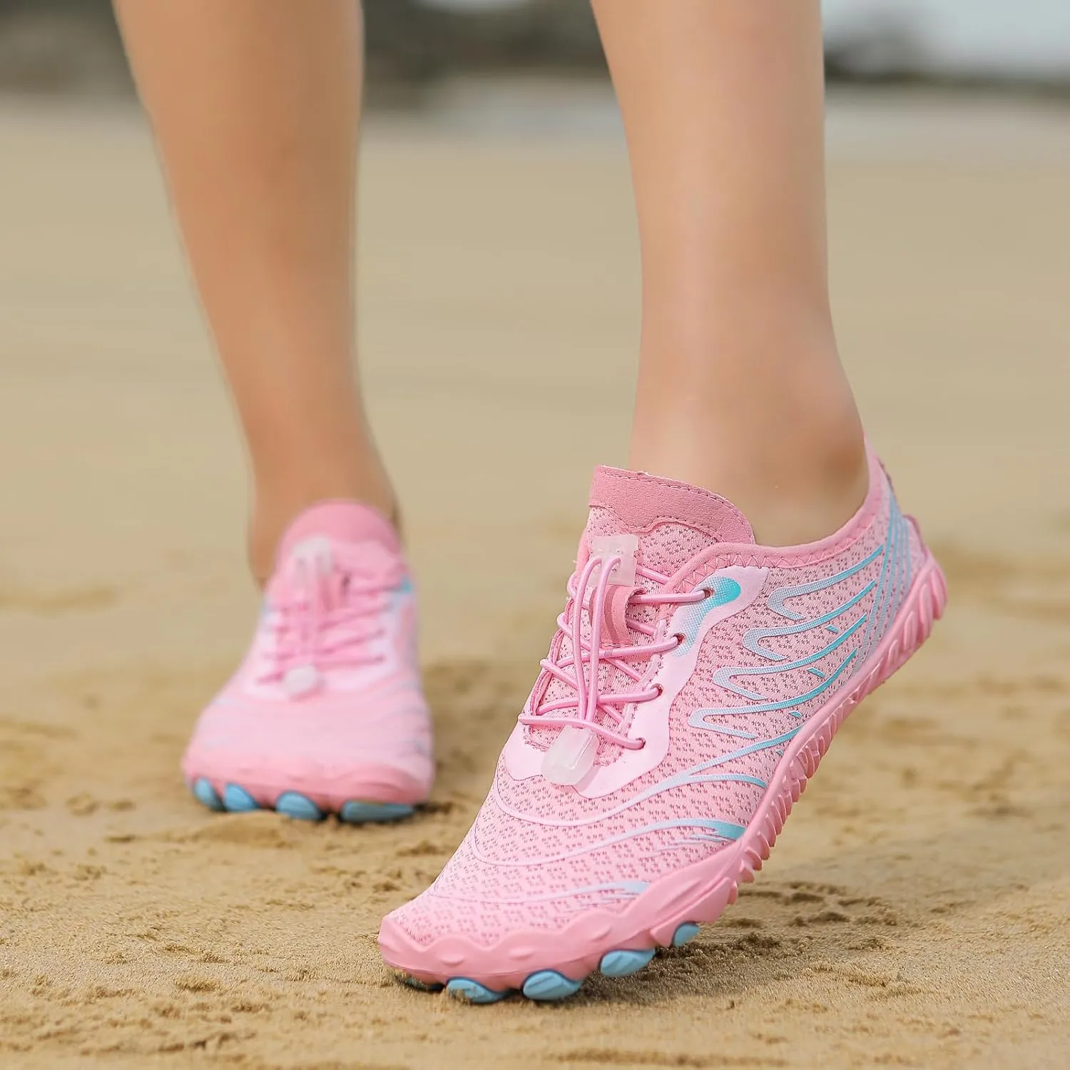 Water Hiking Shoes for Women Men, Unisex Grounded Footwear with Wide Toe Box & Non-Slip, Breathable Quick Dry Aqua Swim Shoes, Barefoot Sneakers for Walking Trail Running Swimming Outdoor