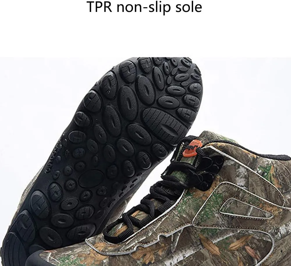 Waterproof High-top Men's Outdoor Hiking Shoes, Non-Slip Mountain Climbing Camping Boots, Wear-Resistant Hiking Shoes, Suitable for Outdoor Hiking (Green 41)