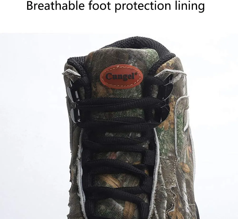 Waterproof High-top Men's Outdoor Hiking Shoes, Non-Slip Mountain Climbing Camping Boots, Wear-Resistant Hiking Shoes, Suitable for Outdoor Hiking (Green 41)