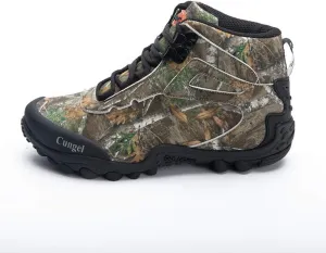 Waterproof High-top Men's Outdoor Hiking Shoes, Non-Slip Mountain Climbing Camping Boots, Wear-Resistant Hiking Shoes, Suitable for Outdoor Hiking (Green 41)